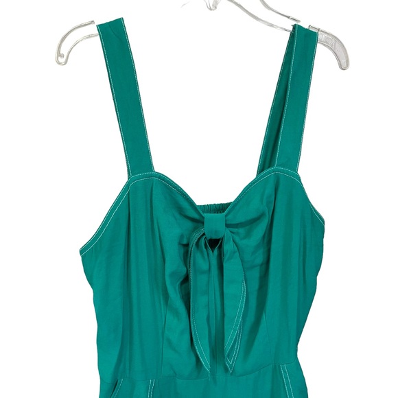 LEVEL EIGHT Teal Adjustable Fit and Flare Dress with pockets Size Large - Picture 2 of 8